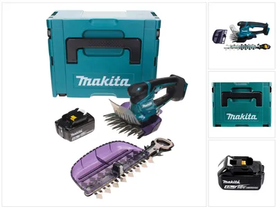 Produktbild von Makita DUM 604 M1XJ Akku Grasschere 18 V mit Gras- und Strauchscherblatt + 1x Akku 4,0 Ah + Makpac - ohne Ladegerät