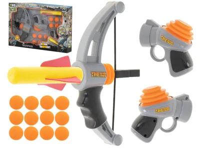 Immagine prodotto di KIK KX6141 Pistola da softball + balestra + palline, set di 2 pezzi