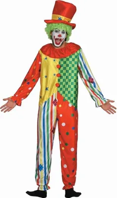 Immagine prodotto di Costume da clown colorato per adulti, taglia 56