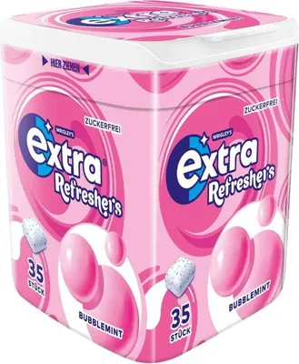 Produktbild von Wrigleys Extra Refreshers Bubblemint zuckerfreie Kaugummi 35 Stück 78g
