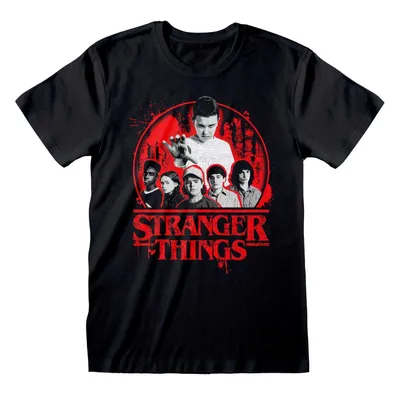 Produktbild von Stranger Things - Circle Logo - Black T-Shirt - Größe L