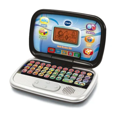 A VTech Ordi Genius Kid learning computer is shown against a white background.