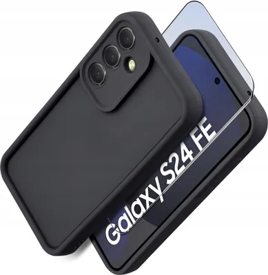 Zdjęcie produktu dla Etui do Samsung S24 FE silikonowe MATOWE + Szkło ochronne na ekran 9H