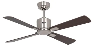 Immagine prodotto di Ventilatore da soffitto a risparmio energetico con telecomando Eco Neo III WiFi 103 cm Cromo opaco Lame Noce / Ciliegio