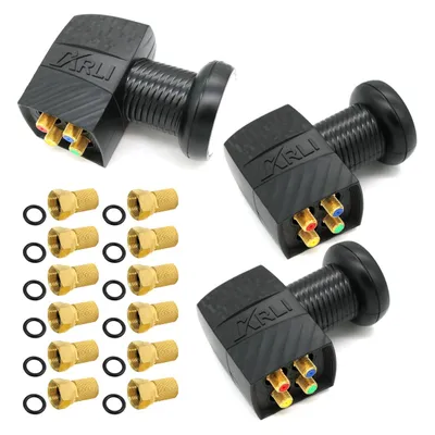 Produktbild von 3x ARLI Universal Quad LNB 0.1 dB – 4 Teilnehmer Wetterschutz 12x vergoldete F-Stecker 40 mm Feed HDTV 4K 8K DVB-S2