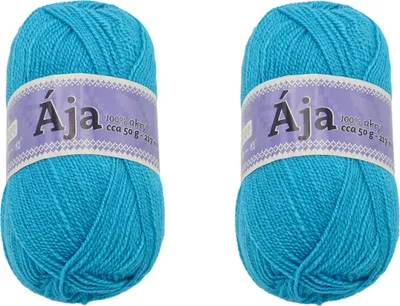 Image de SET 2 pièces - Fil ÁJA - 50 g, 217 m - Bleu