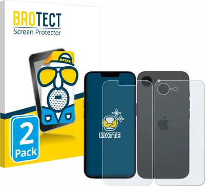 Produktbild von 2x BROTECT Schutzfolie für Apple iPhone 16e / 17e Displayschutz Displayschutzfolie Folie Matt Entspiegelungsfolie