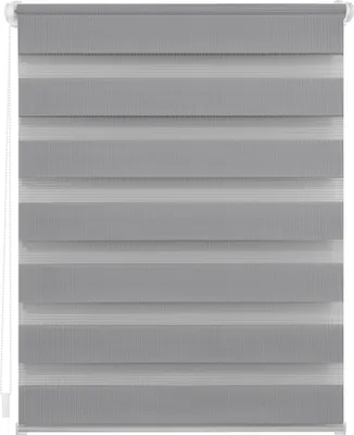 Produktbild von Duo-Rollo Doppelrollo Klemmfix, ohne Bohren, blickdicht, mit Montageschiene Sichtschutz Sonnenschutz Grau,80 cm x 150 cm (B x L)
