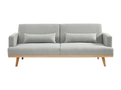 Produktbild von ESME 3-Sitzer Schlafsofa mit Schlaffunktion in Stoff - Farbe hellgrau