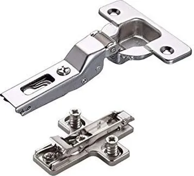 Produktbild von 2 x Salice Topfband 110° Serie 200 Bohrbild T45 Mittelanschlag inkl. Kreuz-Montageplatte Höhe 6 mm mit vormontierten Euroschrauben und Exzenterverstellung Möbelscharnier von SOTECH