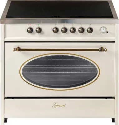 Produktbild von GURARI GCH E 912 Cr r Elektro Standherd 90 cm, Retro , Creme, Range Coocker