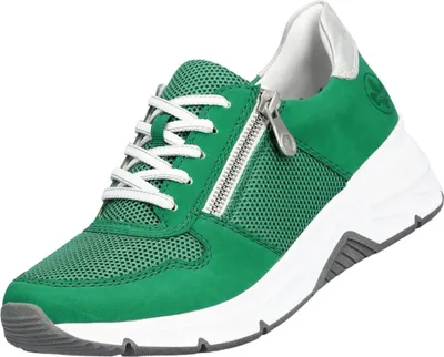 A single green sneaker is shown against a white background.
