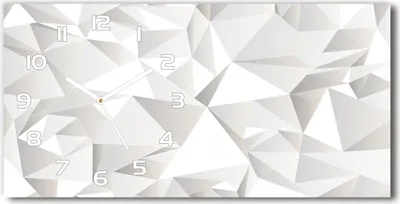 Produktbild von Wanduhr aus Glas – 60x30 cm - Glasbild - Glasuhr - Gehärtetes Glas - weisse-zeiger - Abstrakter Hintergrund