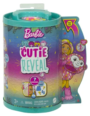 Image de Barbie Cutie Reveal Poupée Chelsea en costume de singe (série Jungle)