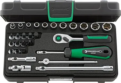Immagine prodotto di Set di chiavi a bussola Stahlwille 1/4" (6,3 mm) n. 40/23/6QR KN 29 pz.