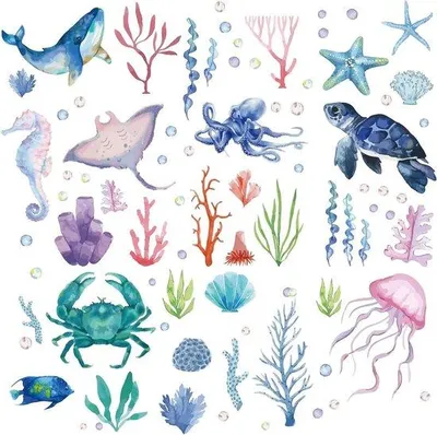Produktbild von Marine Sommer Dekor Selbstklebende Fensterfolien
