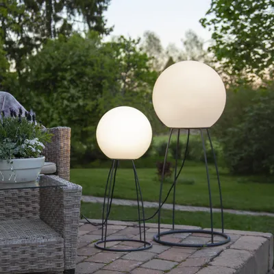 Beistelllampe/Gartenlampe 'SIT' - outdoor IP65 - E27 Sockel - H: 70cm D: 29cm - max 23W - weiß