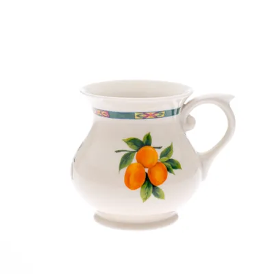 Zdjęcie produktu dla Kubek Mary-Anne 0,5 l, porcelana Carlsbad Leander Meadows, owoce, kość słoniowa