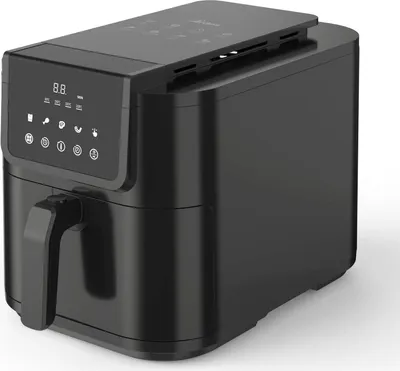 Heißluftfritteuse FRIGGISANA INFINITY 8L - Schlanke Heißluftfritteuse XL, aus Metall, 8 Liter Fassungsvermögen - Heißluftfritteuse mit digitalem Touch