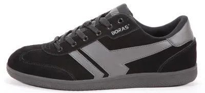 Produktbild von Boras Retro Sports Sneaker Suede auch in Übergrößen 'Socca' black/graphite 3541-1438, Herren:50 EU