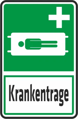 Produktbild von INDIGOS UG - Aufkleber - Sicherheit - Krankentrage - 600x400 mm