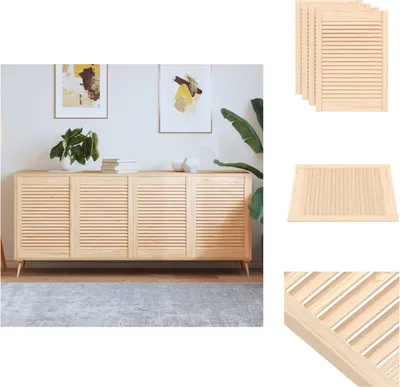 Immagine prodotto di vidaXL Ante dell'armadio a persiana 4 pezzi 69x49,4 cm in legno massiccio - Ante dell'armadio