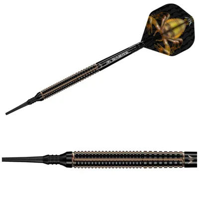 Produktbild von Mission | Scorpion | Softdarts | 90% Tungsten | 19 g | Schwarz Gold | Dartpfeile Set