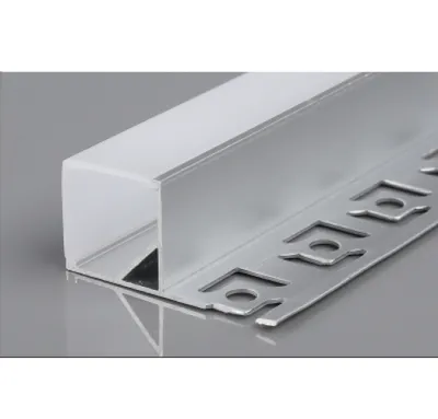 Produktbild von 1m Unterputz Trockenbau Alu- Profil LED Kanal System mit Milchglas Abdeckung für LED-StreifenProfil H-12