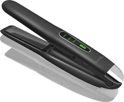 Produktbild von Voga kabelloser Haarglätter und Lockenwickler 2 in 1, wiederaufladbar, tragbar über USB mit 3 einstellbaren Temperaturen, 4800-mA-Akku (schwarz