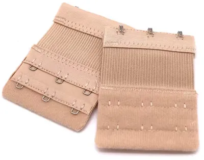 Produktbild von CHPN – BH-Verlängerung – BH-Verlängerungsstück – BH-Trägerverlängerung – Beige – 3 Haken – Elastisch – Universal – BH – BH-Zubehör – Zu enger BH – 1 Stück – BH während der Schwangerschaft verlängern