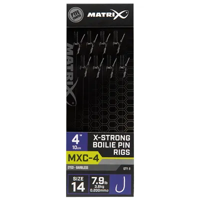 Immagine prodotto di Matrix MXC-4 Taglia 14 senza ardiglione / 0,20 mm / 4" (10 cm) / X-Strong Boilie Pin - 8 pz
