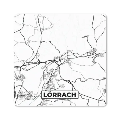 Produktbild von MuchoWow® Mauspad Mousepad Karte - Lörrach - Stadtplan 20x20 cm - Mousepads - Maus Mat - Pad - Mausunterlage - Desk Mat - Bureauartikeln