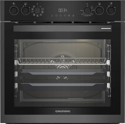 Produktbild von Grundig GEHM19311DX, Medium, Elektrischer Ofen, 72 l, Integriert, Edelstahl, Drehregler, Berührung