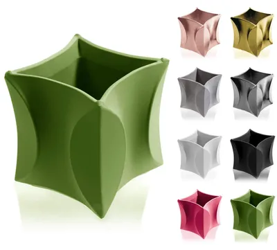 Image de Omgoods - Pot en béton, modèle n°2 - Forme ronde, diamètre 5,5 cm - Disponible en 17 couleurs