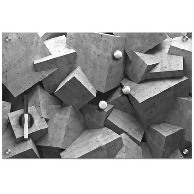 Immagine prodotto di Lavagna magnetica in vetro World + 3 magneti, 60x40 cm, ZELLER