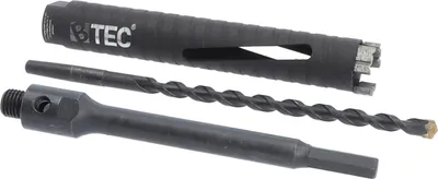 Produktbild von Diamant Bohrkrone NEXT GENERATION Ø 32 mm mit 6-kant Adapter 200 mm & Zentrierbohrer Nutzlänge 180 mm Segmenthöhe 10 mm Beton Mauerwerk Poroton Ziegel Porenbeton Tonrohr