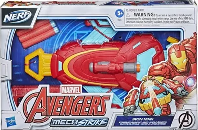 Produktbild von Nerf Avengers Mech Strike Launcher Iron Man's Handschuh F0266