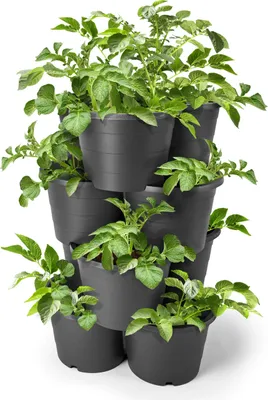 Produktbild von Säulentopf Pflanzturm Kräuter Topf Kartoffelturm Pflanzsäule Blumen Blumenampel