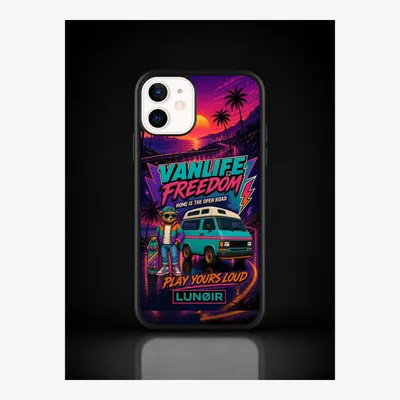 Immagine prodotto di Custodia per iPhone 12 / 12 Pro, cover protettiva per cellulare con motivo "Vanlife" – LUNØIR ©