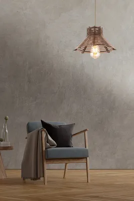 Immagine prodotto di Opviq, Hope, lampadario, marrone, CORPO IN LEGNO, 27 x 27 x 55 cm