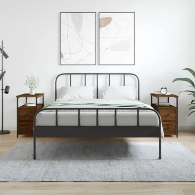 Produktbild von The Living Store Nachttische 2 Stk. Braun Eichen-Optik 30x60x60 cm Holzwerkstoff