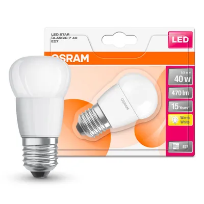Obrázok produktu pre LED žiarovka E27 P45 5W = 40W 470lm 2700K Warm 200° Filament OSRAM STAR