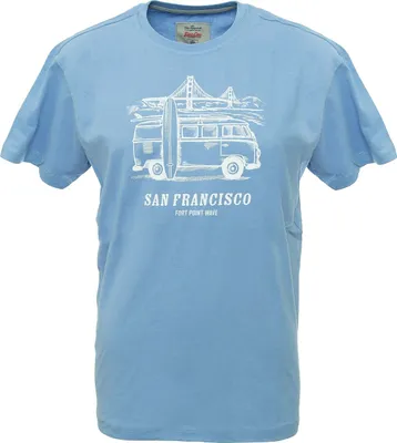 Produktbild von Herren T-Shirt VW Bulli »SAN FRANCISCO« Blau Weiß