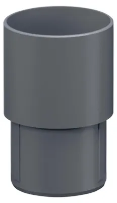 Produktbild von INEFA Fallrohr Verbinder, PVC DN50 / 50mm Anthrazit Ablaufrohrverbinder Dachrinnenzubehör, einfache Steckmontage, Germany