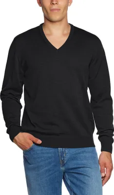 Produktbild von März Pullover V-Ausschnitt anthrazit Wolle
