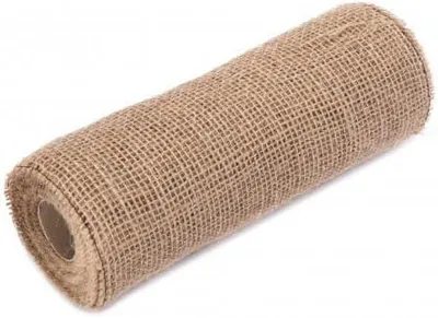 Produktbild von MiL4 Juteband, Naturfarben, 100% Jute Dekoband für Basteln und Tischdeko, 20 cm x 5 m Rolle, 225 g/m², Vielseitig Einsetzbar