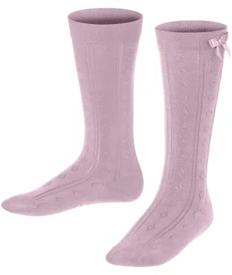 Productafbeelding van FALKE uni kinder kniekousen, gebreid, model "Ajour K", katoen, lang, met patroon, 1 paar, roze