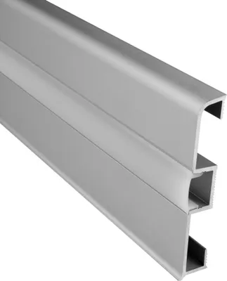 Produktbild von C02 LED Aluprofil Silber Sockelleiste 1m milky