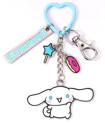 Immagine prodotto di Portachiavi con Cinnamoroll e piccoli ciondoli - Prodotto con licenza ufficiale