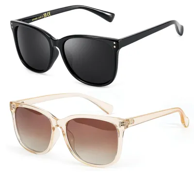 Produktbild von Solidchoice – Set aus 2 polarisierten Sonnenbrillen für Damen mit UV400-Schutz